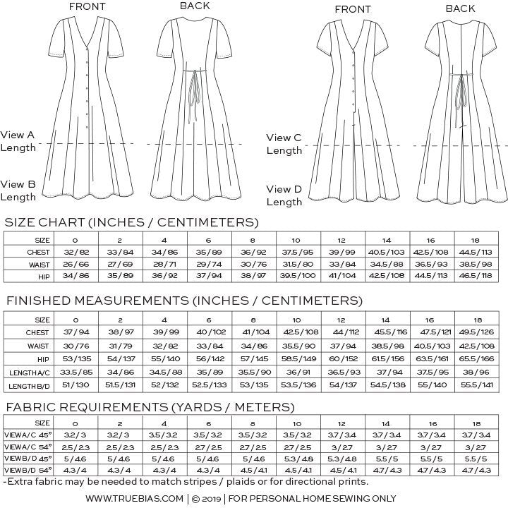 True Bias Shelby Dress & Romper Pattern – V-neck princess-seamed dress and cap-sleeve romper sewing pattern