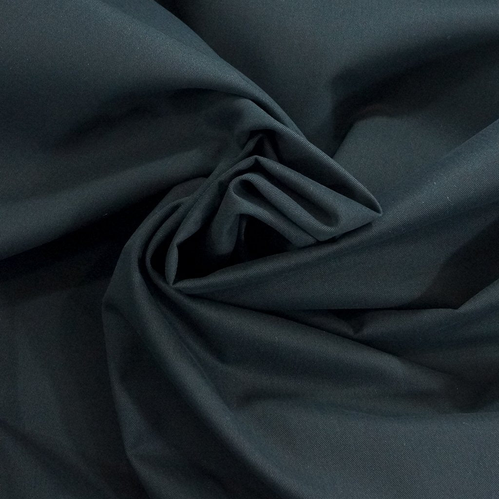 Chino Twill Brushed Black – 100% cotton brushed twill fabric, 8.5 oz, 60 inches wide for sewing pants, jumpsuits, and overalls