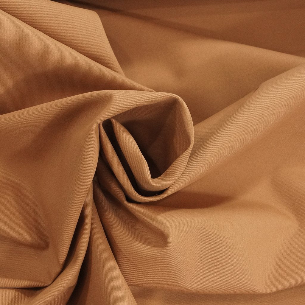 Chino Twill Brushed Aztec – 100% cotton brushed twill fabric, 8.5 oz, 60 inches wide in camel shade for sewing pants, jumpsuits, and overalls