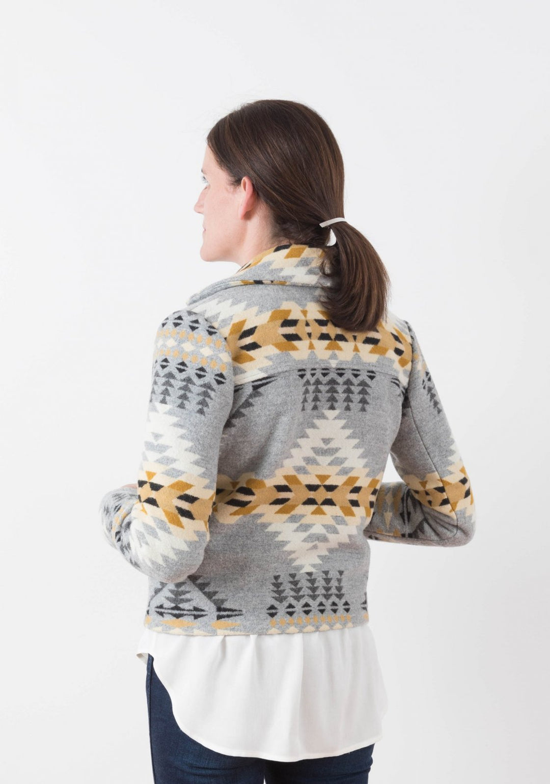 Grainline Studio Cascade Duffle Coat sewing pattern with toggle closure, hidden zipper band, A-line cut, and interchangeable hood or collar