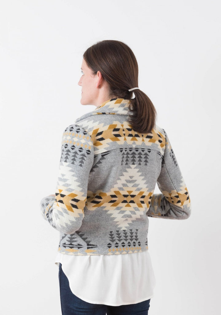 Grainline Studio Cascade Duffle Coat sewing pattern with toggle closure, hidden zipper band, A-line cut, and interchangeable hood or collar