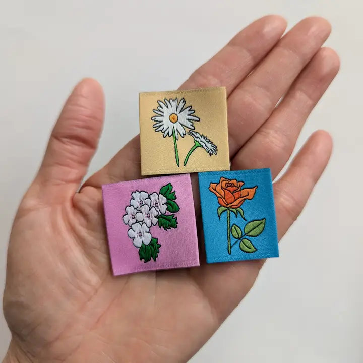 Birth Month Flowers Sew-In Labels - 12 Pack