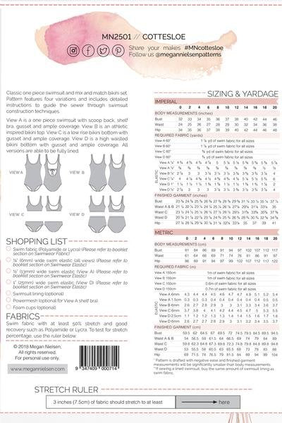 Megan Nielsen Cottesloe Pattern – one-piece swimsuits and mix-and-match bikini sewing pattern