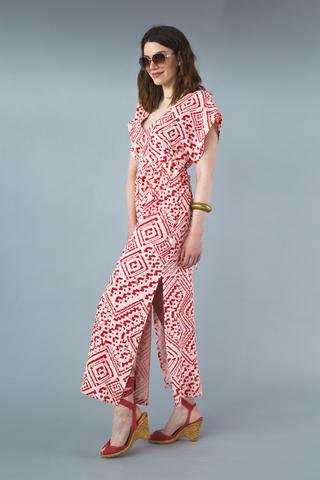 Closet Core Charlie Caftan sewing pattern – flowy summer dress with V-neckline, kimono sleeves, and multiple design variations