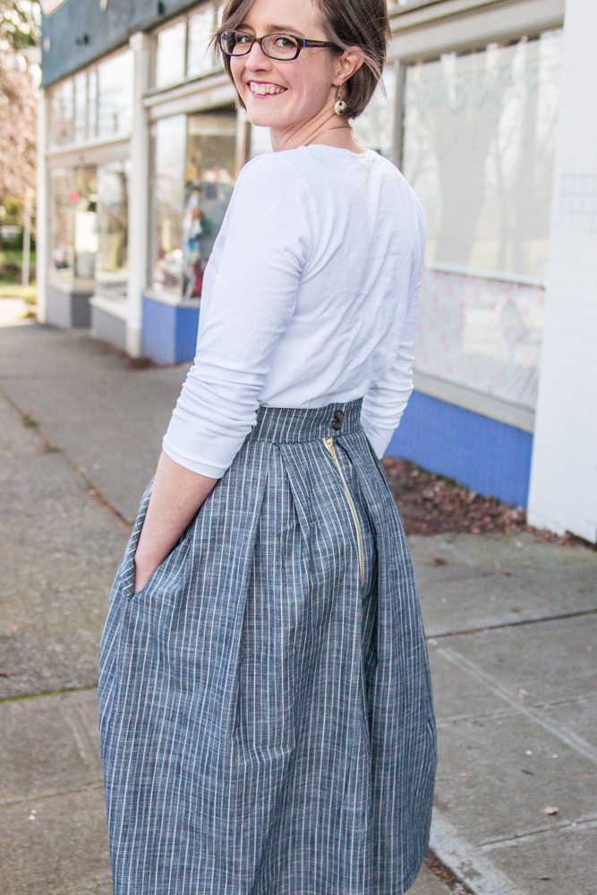 Straight Stitch Designs Wedgwood Pattern – pleated knee or midi skirt sewing pattern