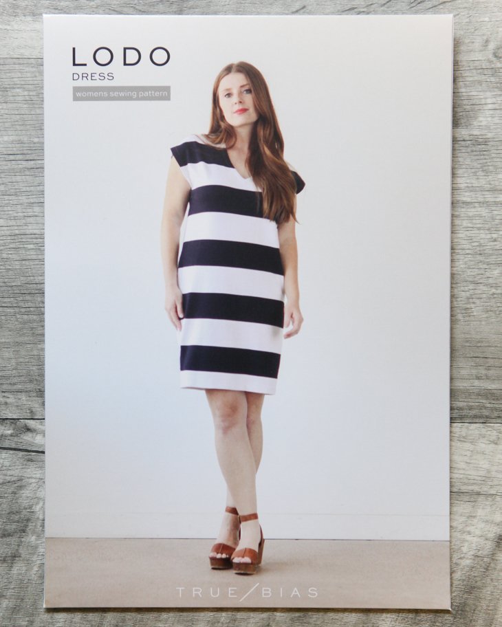 True Bias Lodo Dress deep V-neck cocoon silhouette in knit fabric
