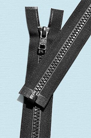 YKK Fastrack Vislon Heavy-Duty Zipper – Black Size 18 for Bags & Luggage