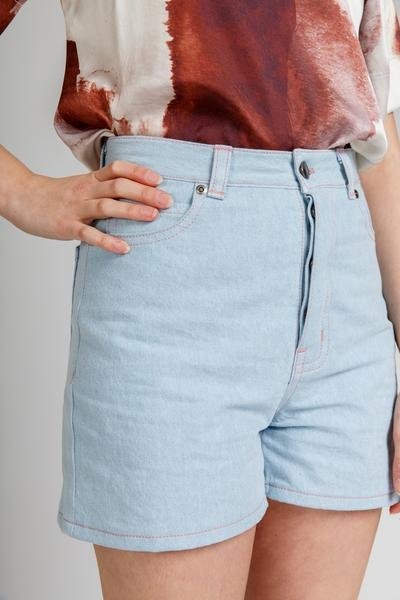 Megan Nielsen Dawn Jeans (4 in 1) showing high-waisted tapered, straight, wide-leg jeans, and jean shorts in rigid denim