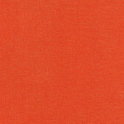 "Brussels Washer Linen in warm poppy red – 55% linen 45% rayon blend, medium weight fabric for apparel sewing"


