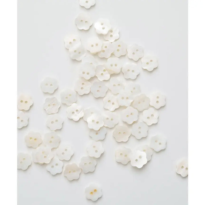 Flower Shaped Shell Buttons 3/8" (15L)