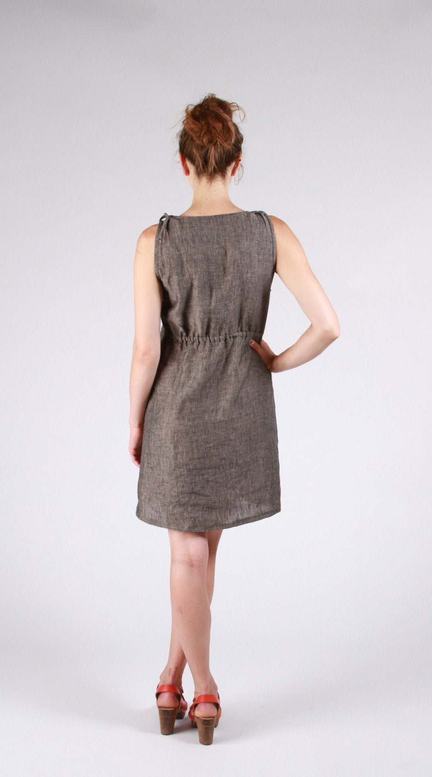 Sew House Seven Mississippi Avenue Dress and Top sewing pattern – elastic waist, V-neckline, and spaghetti shoulder ties