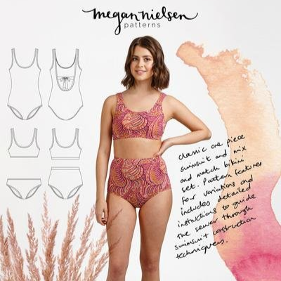 Megan Nielsen Cottesloe Pattern – one-piece swimsuits and mix-and-match bikini sewing pattern