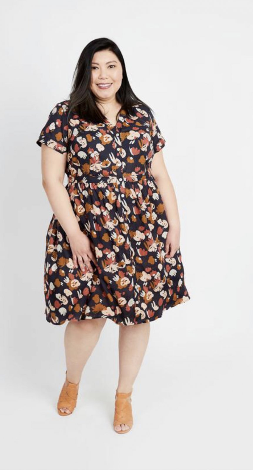 Cashmerette Lenox Shirtdress Pattern – curve-friendly pleated or gathered skirt sewing pattern