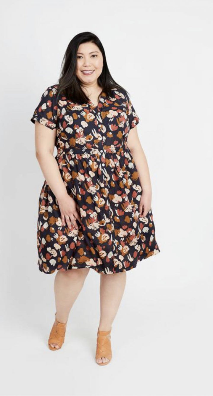 Cashmerette Lenox Shirtdress Pattern – curve-friendly pleated or gathered skirt sewing pattern