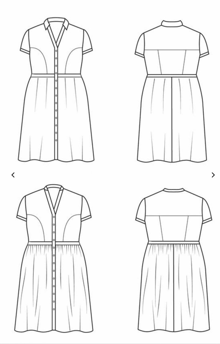 Cashmerette Lenox Shirtdress Pattern – curve-friendly pleated or gathered skirt sewing pattern