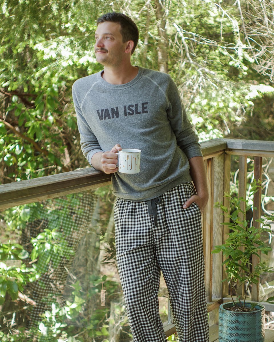 Thread Theory Eastwood Pajamas sewing pattern classic straight-leg pajama pants with elastic waistband and optional patch pocket