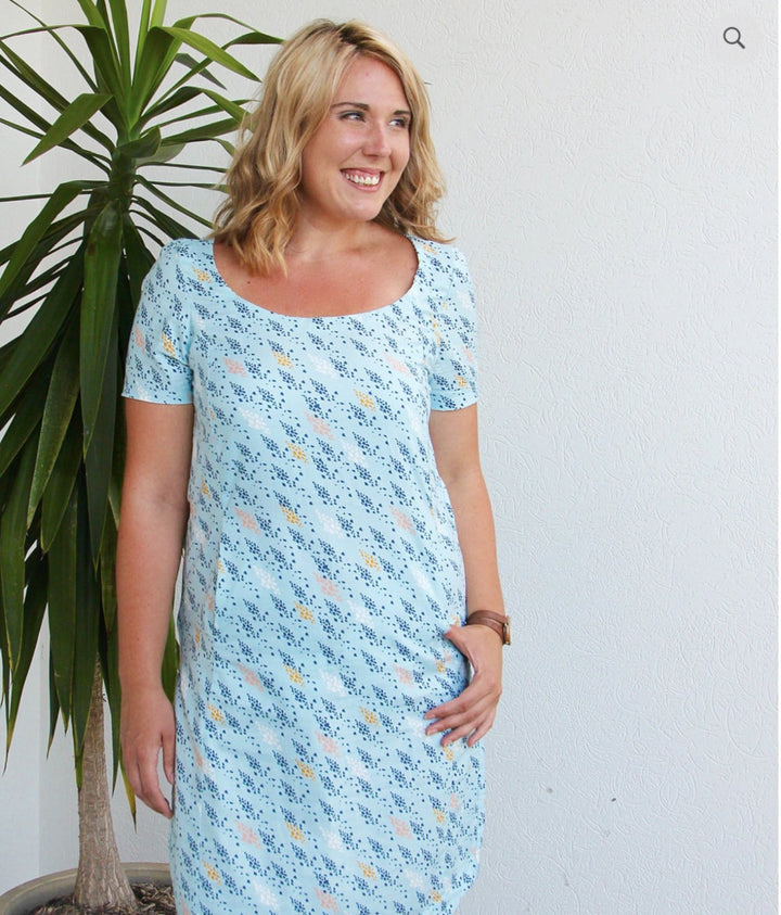 Sew to Grow Fremantle Frock with princess seams and hidden pockets in soft fabric