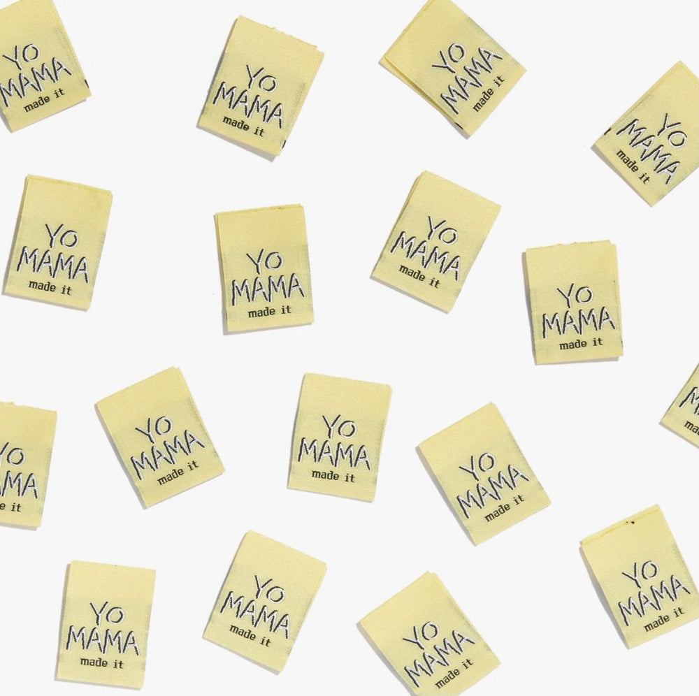Kylie and the Machine ‘Yo Mama Made It’ Woven Sewing Labels - Bold Kids Clothing Tags for Handmade Garments