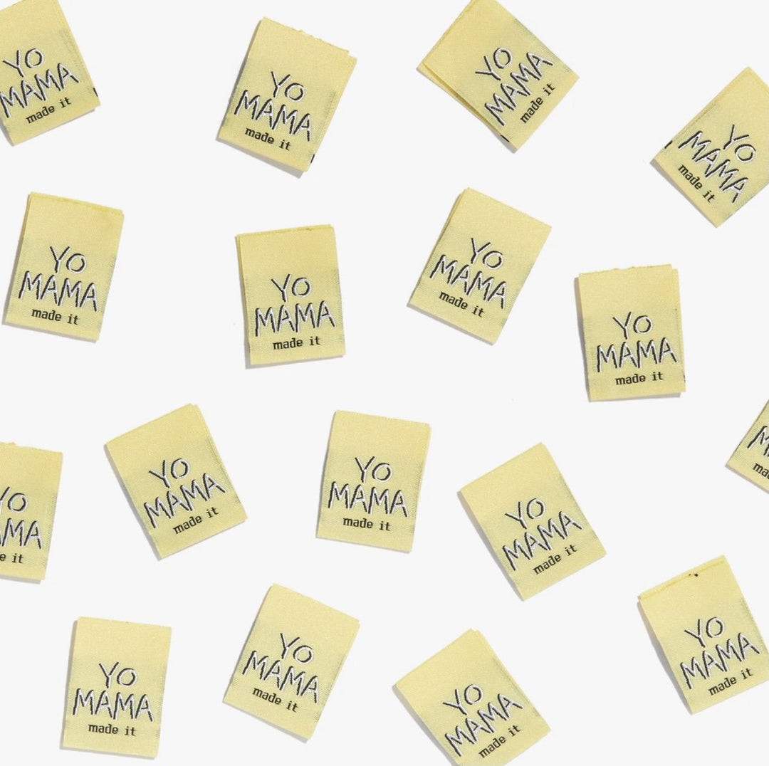 Kylie and the Machine ‘Yo Mama Made It’ Woven Sewing Labels - Bold Kids Clothing Tags for Handmade Garments