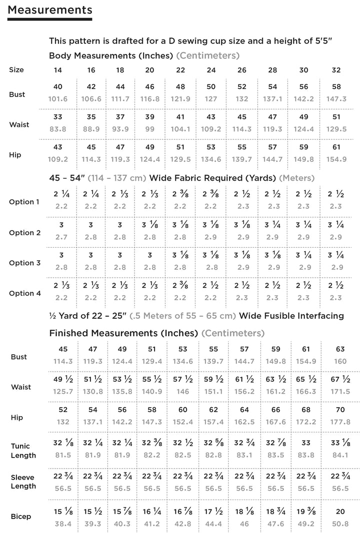 Pattern - Grainline Studio - Uniform Tunic (2 size ranges)