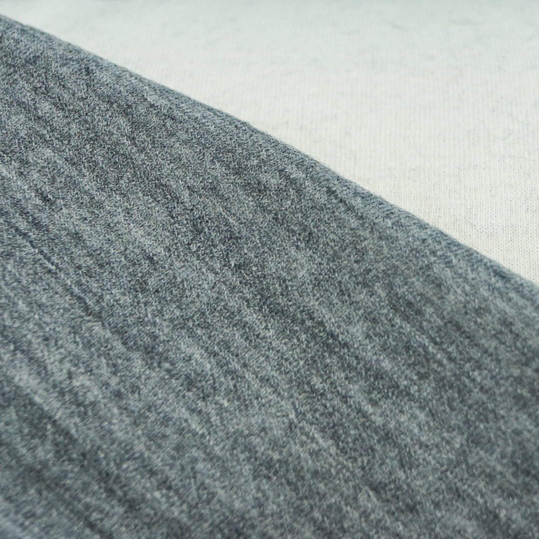 Charcoal Gray Wool Cotton Double Knit Fabric - Reversible Toaster Sweater Material for Cardigans & Pullovers