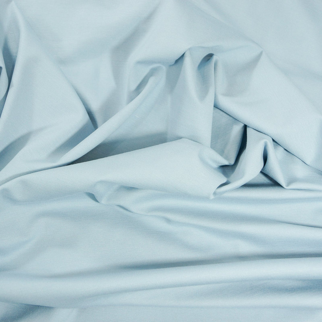 Ice Blue Ponte Knit Fabric - Rayon Nylon Spandex Blend - Structured Stretchy Material for Dresses & Blazers