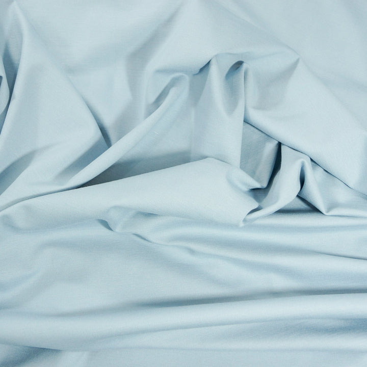 Ice Blue Ponte Knit Fabric - Rayon Nylon Spandex Blend - Structured Stretchy Material for Dresses & Blazers