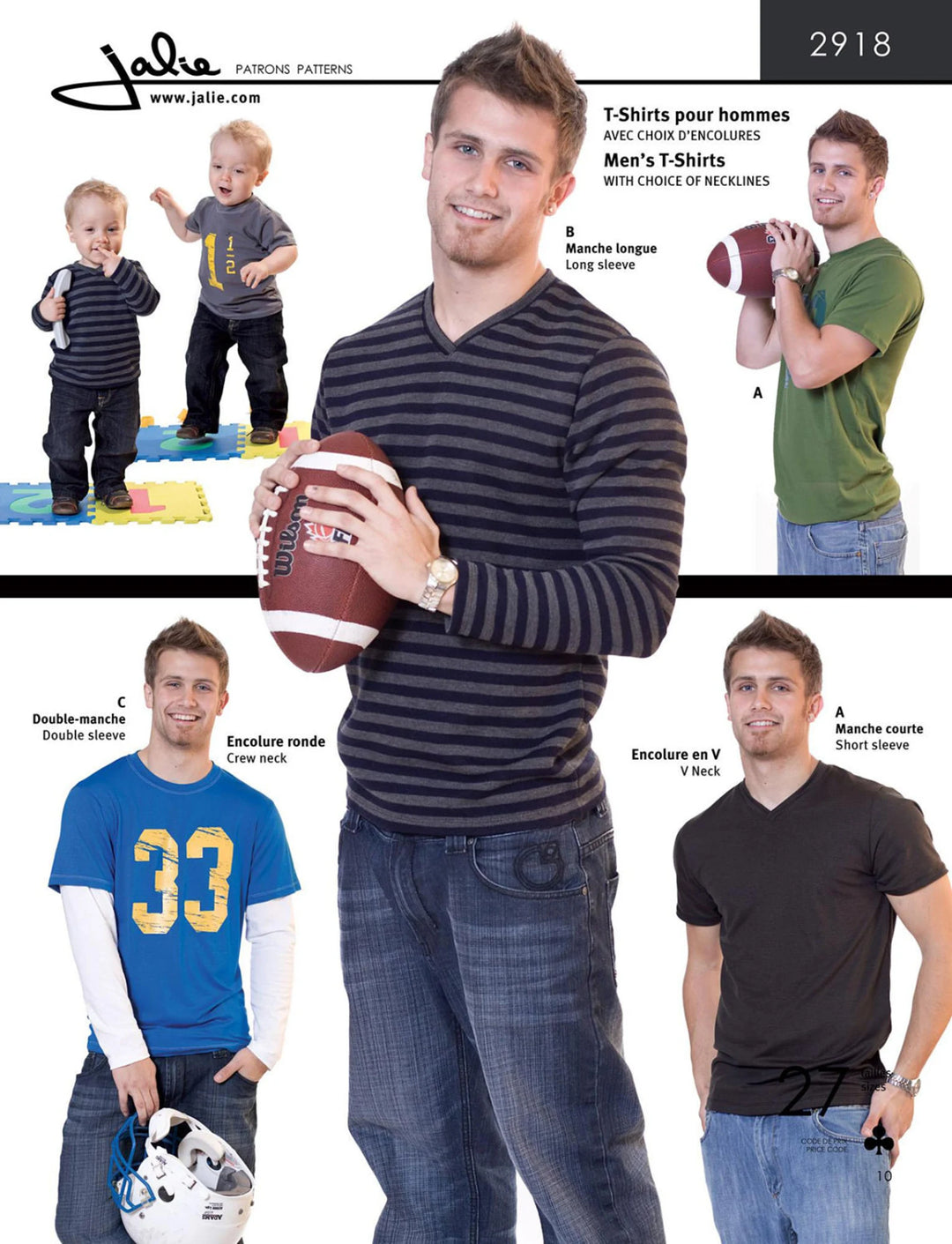 Pattern - Jalie - T-Shirts for Boys and Men