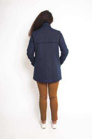 Closet Core Kelly Anorak Jacket sewing pattern – modern lightweight coat with hood, pockets, and drawstring waist