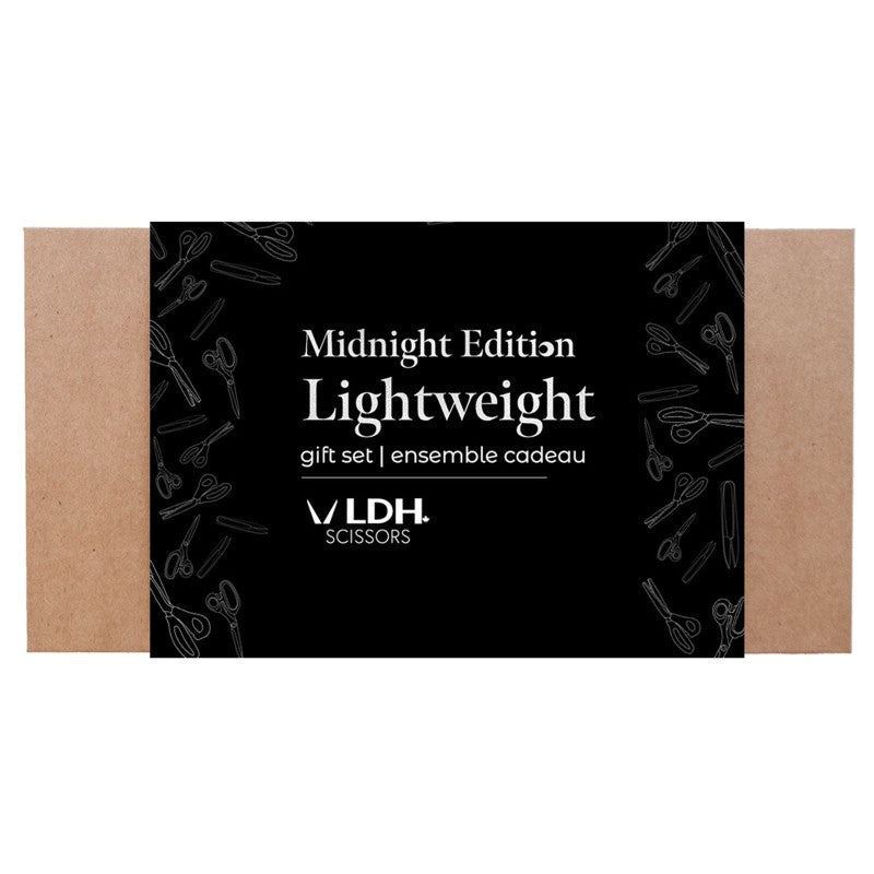LDH Midnight Edition lightweight gift set with fabric scissors, pinking shears, and thread snip