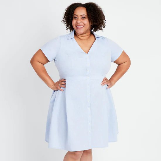 Cashmerette Lenox Shirtdress Pattern – curve-friendly pleated or gathered skirt sewing pattern