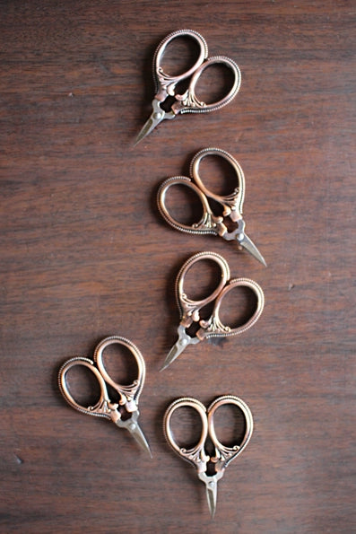 Mini Embroidery Scissors - Antique Copper
