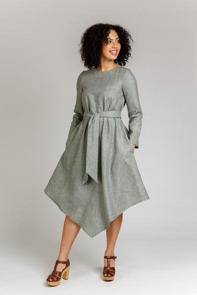 Megan Nielsen Floreat Dress & Top showing asymmetrical dress and blouse options with multiple sleeve and hem lengths