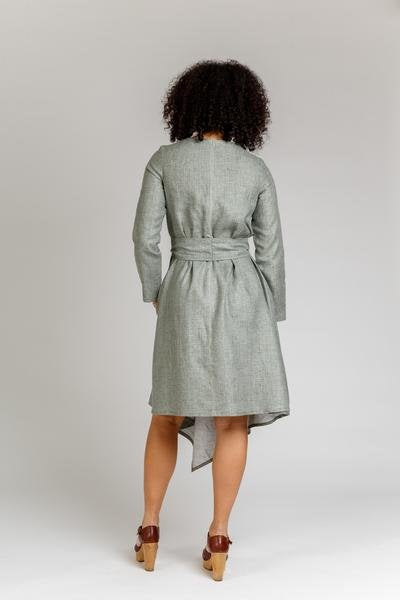 Megan Nielsen Floreat Dress & Top showing asymmetrical dress and blouse options with multiple sleeve and hem lengths