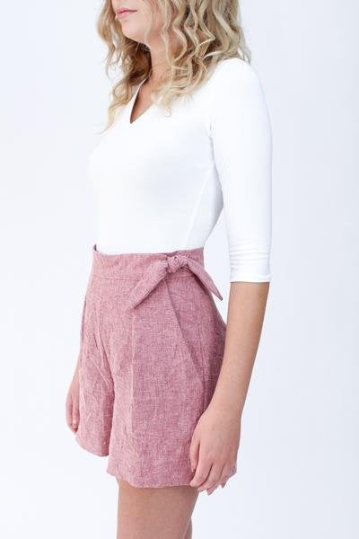 Megan Nielsen Flint Pants and Shorts showing wide-leg cropped pants and shorts with crossover side closure, darts, and slash pockets
