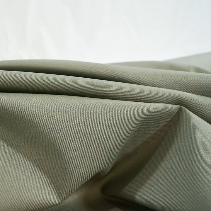 Chino Twill Stretch Mushroom Taupe – 97% cotton, 3% Lycra, 8 oz medium-weight stretch fabric, 53/54 inches wide for sewing skirts, trousers, and blazers