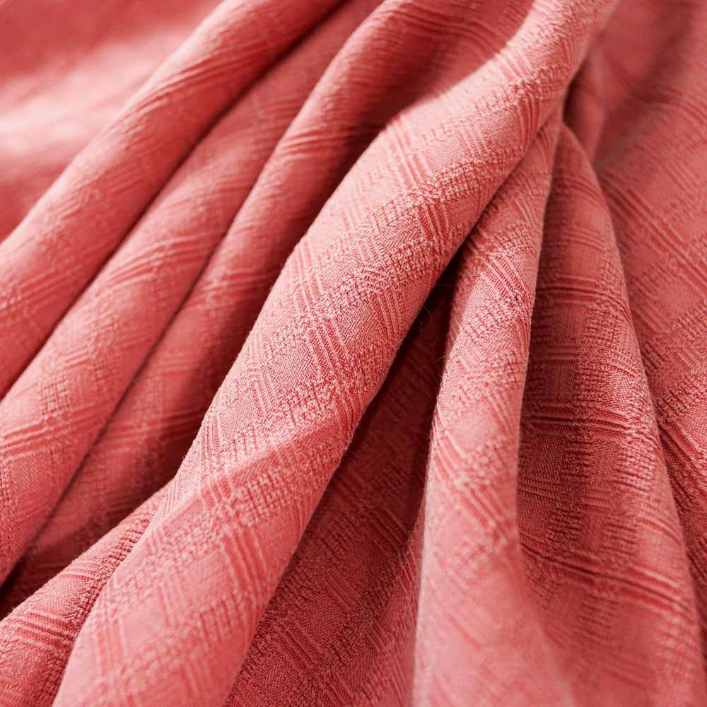 Textured Bemberg Rayon Peachy Rose Fabric, Soft 100% Rayon, Deadstock Material for Dresses and Sewing Projects