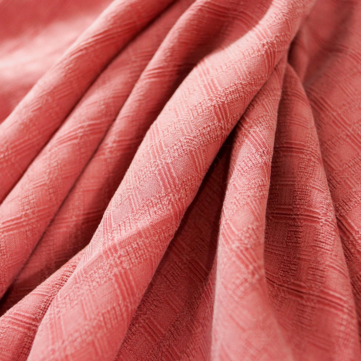 Textured Bemberg Rayon Peachy Rose Fabric, Soft 100% Rayon, Deadstock Material for Dresses and Sewing Projects