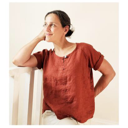 Sew House Seven Remy Raglan sewing pattern relaxed-fit raglan top with short or 3/4 sleeves and keyhole front option