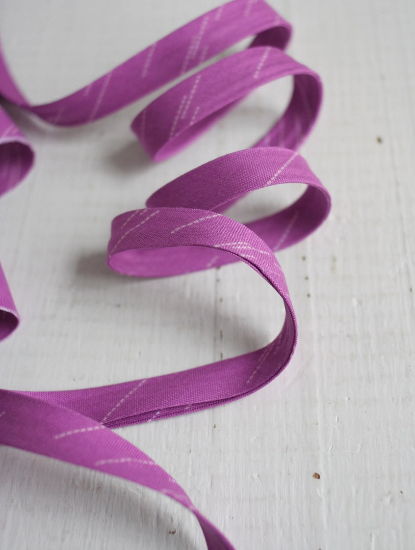 Printed Double Fold Bias Tape 1/2" - Purple Rain