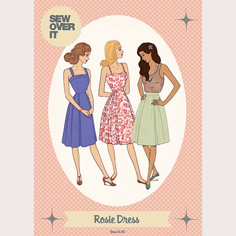 Sew Over It Rosie Dress sewing pattern – 1950s-inspired summer dress with boned bodice and full skirt