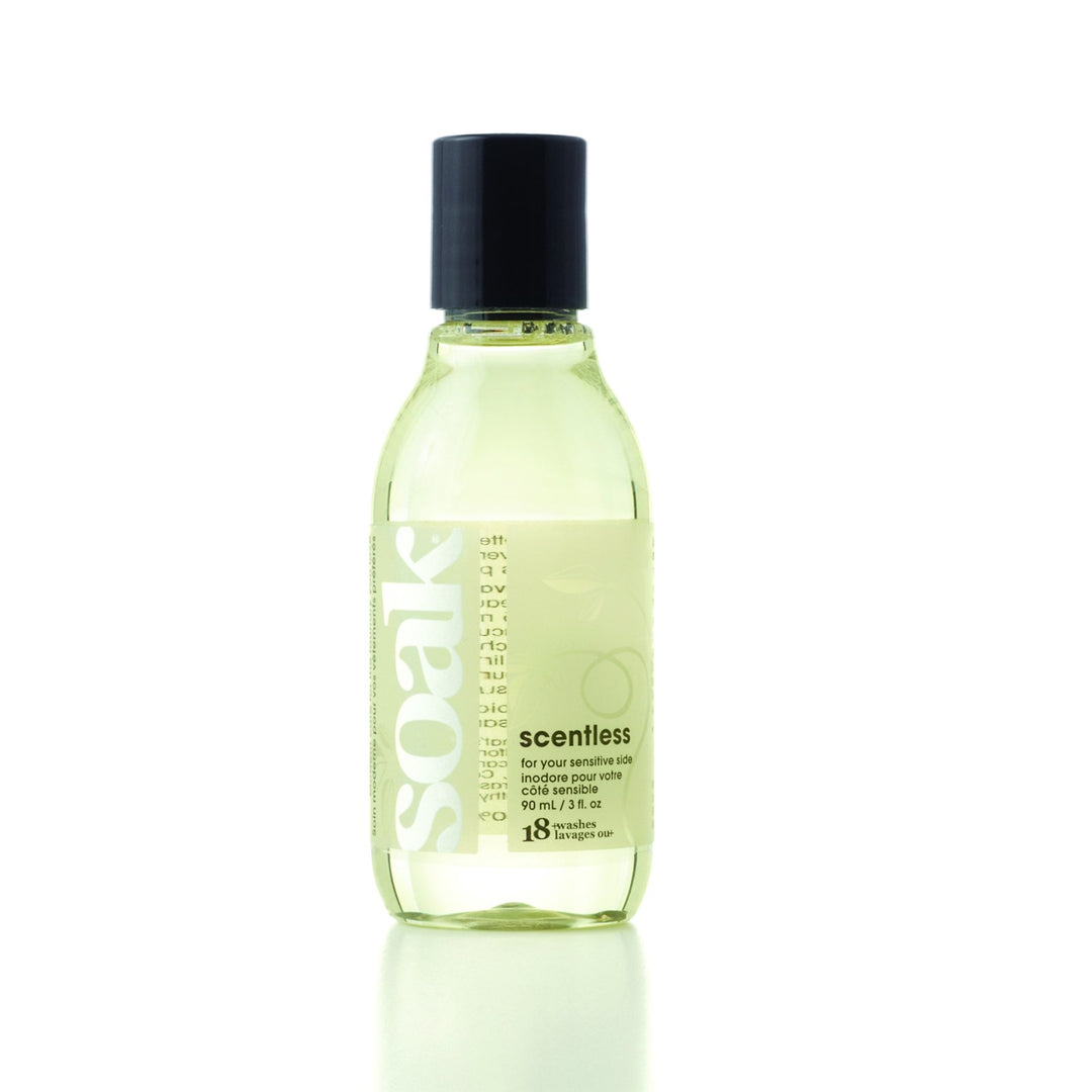 Travel-size Soak Laundry Wash - 3 oz eco-friendly no-rinse detergent for delicates in 7 scents