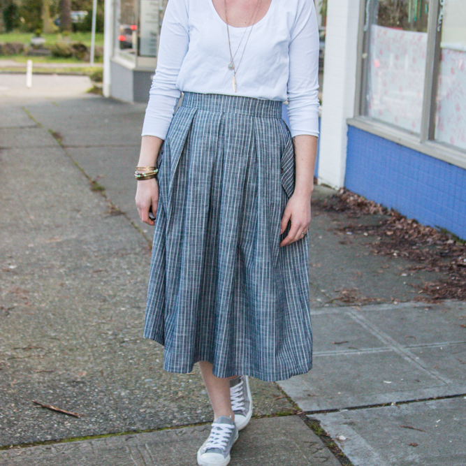 Straight Stitch Designs Wedgwood Pattern – pleated knee or midi skirt sewing pattern