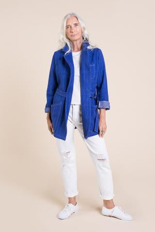Closet Core Sienna Maker Jacket sewing pattern – French workwear inspired utility jacket with multiple style variations