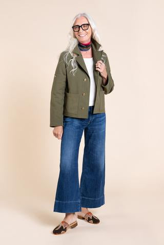 Closet Core Sienna Maker Jacket sewing pattern – French workwear inspired utility jacket with multiple style variations