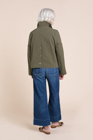 Closet Core Sienna Maker Jacket sewing pattern – French workwear inspired utility jacket with multiple style variations