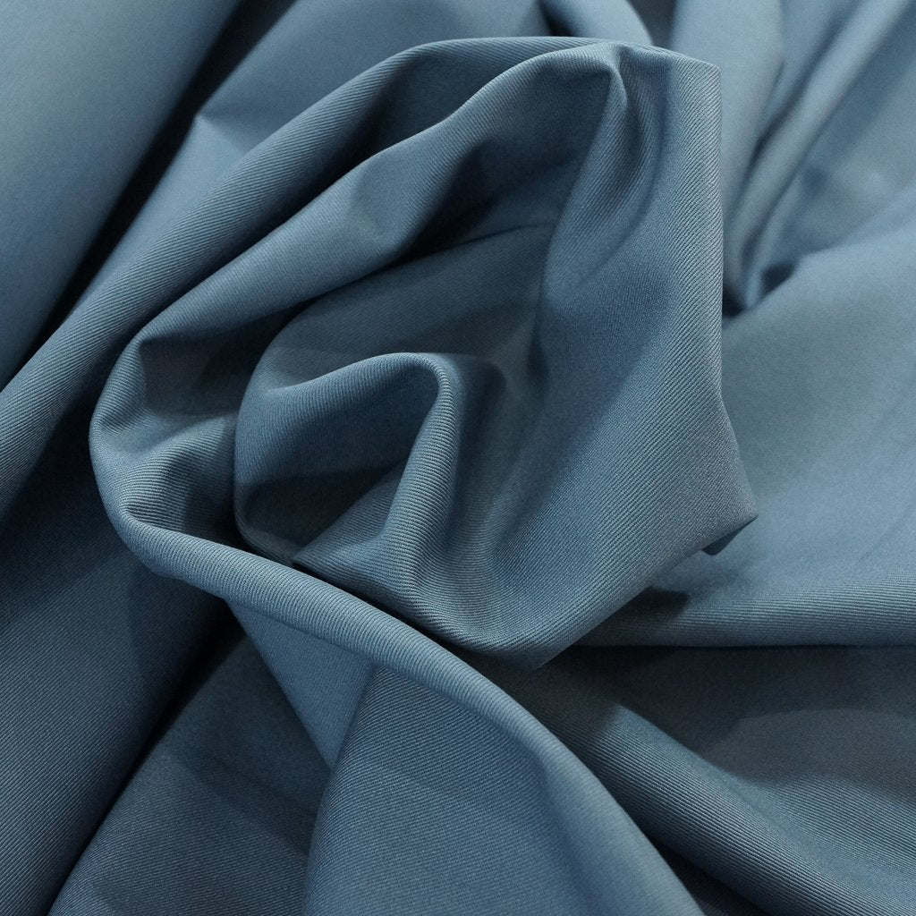 “Chino Twill Slate Blue – 100% cotton medium weight fabric, 8.5 oz, 60 inches wide for sewing jackets, pants, and skirts”