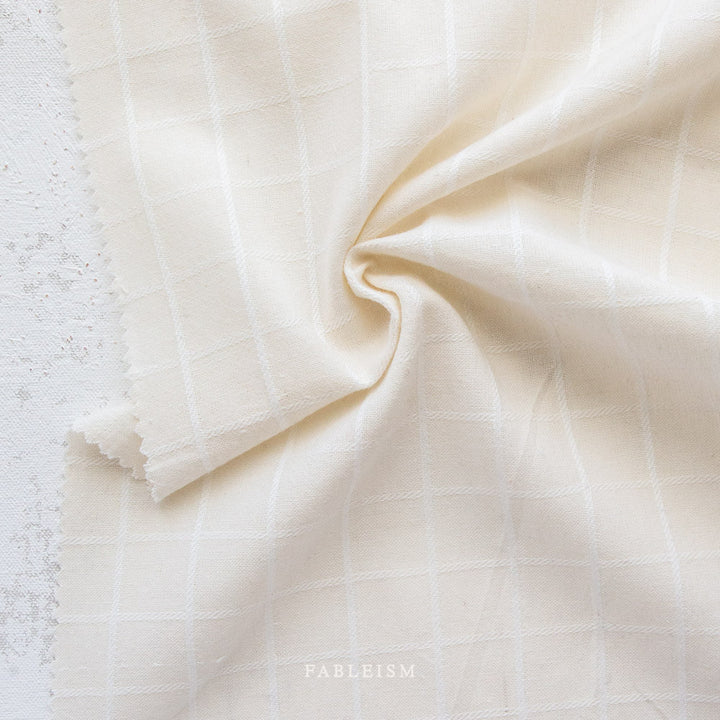 Cotton Woven - Trellis Woven in Sugar Cube