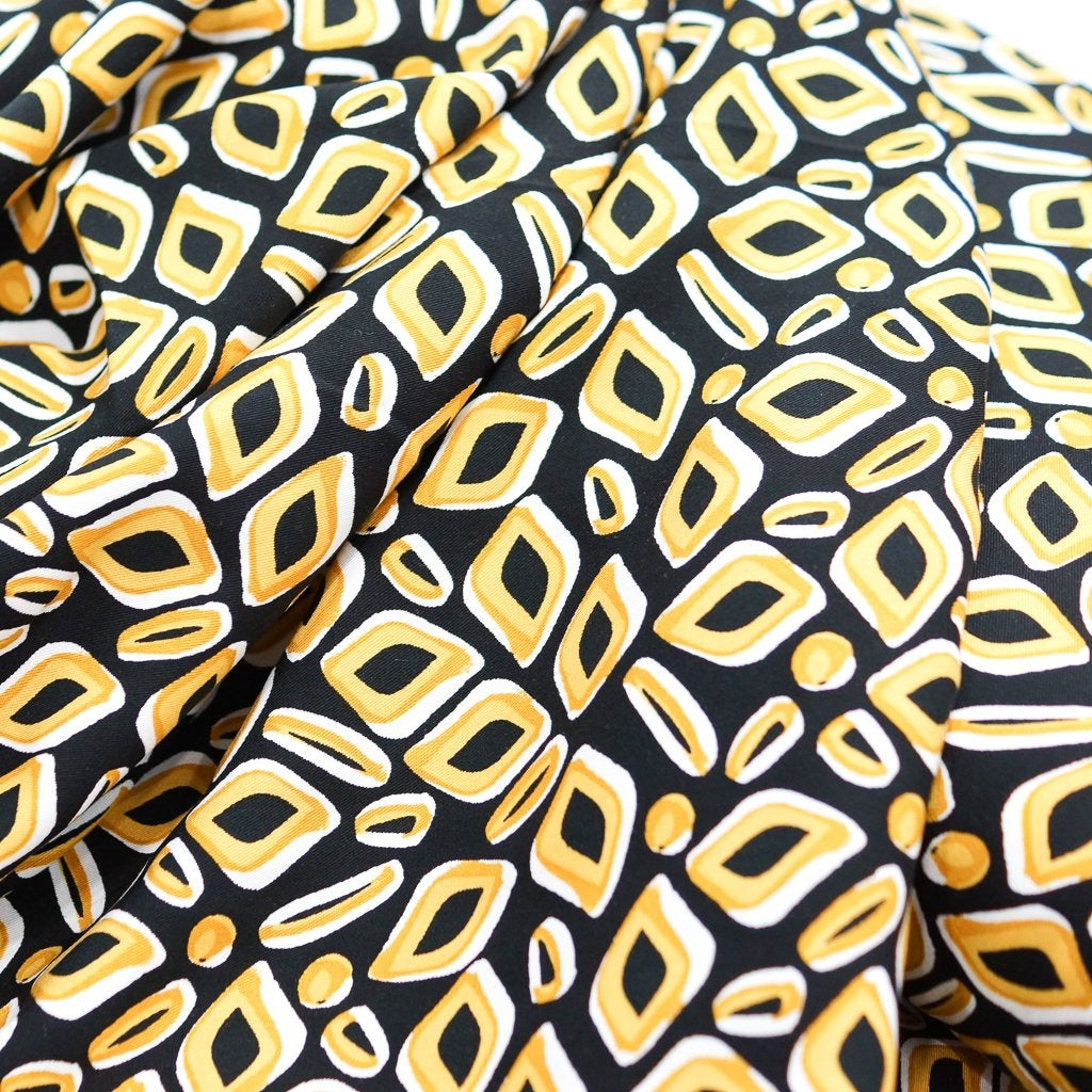 Viscose Twill Mod Mango fabric, lightweight silk-like textile for dressmaking and sewing projects