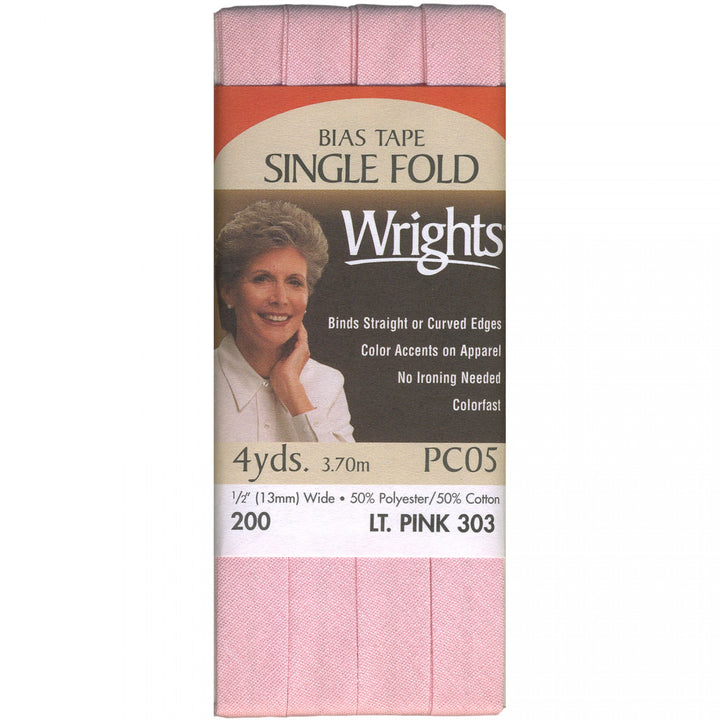 Single fold orange bias tape 1/2 inch